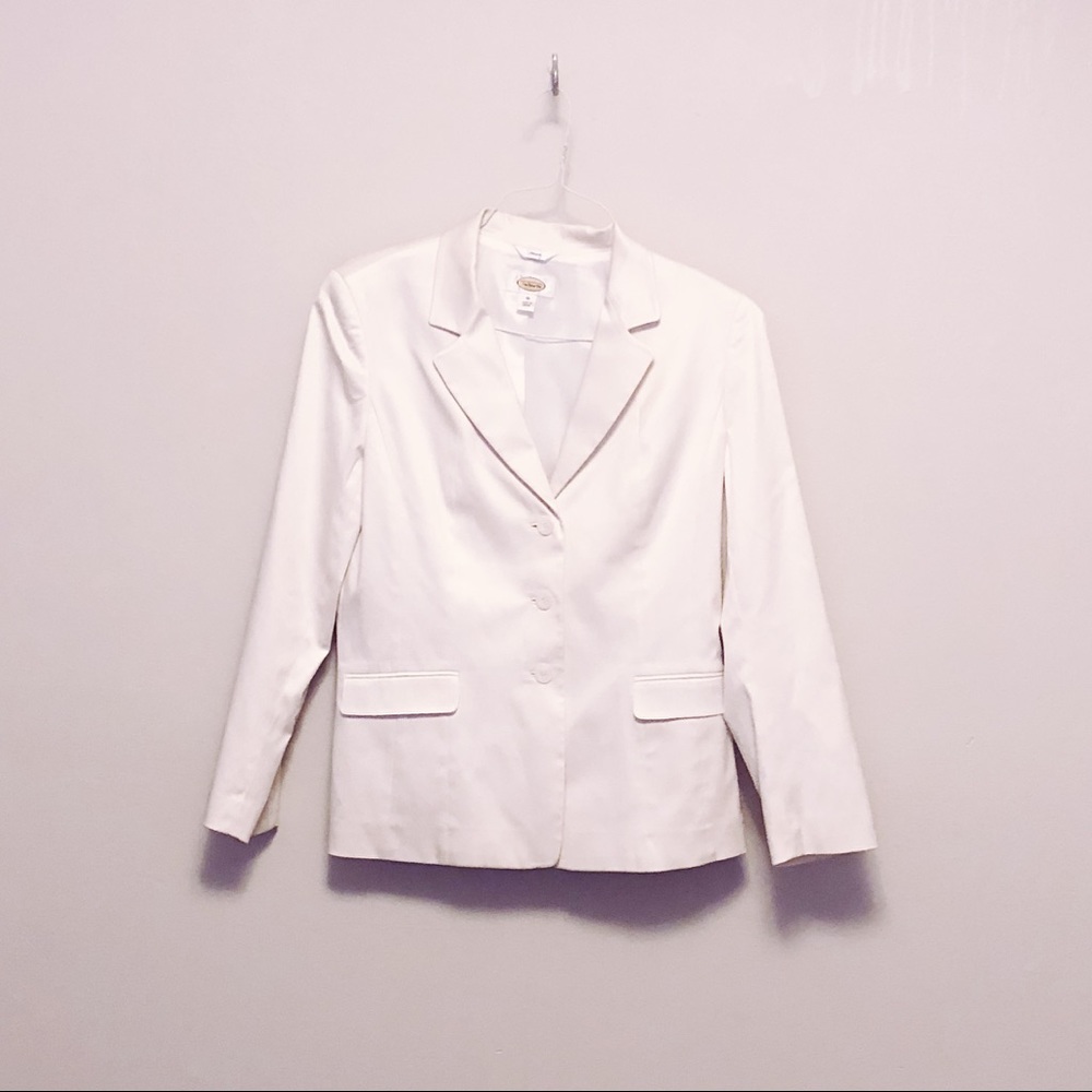 Off-White Silk Blend Blazer by Talbots